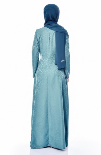 Sea Green Hijab Dress 8140-04