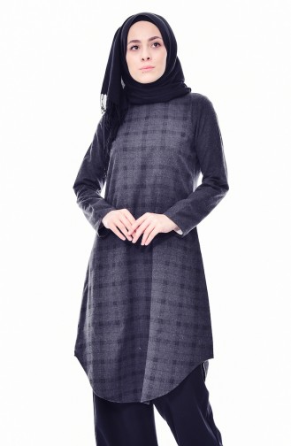 W.B Plaid Tunic 6340-05 Anthracite 6340-05