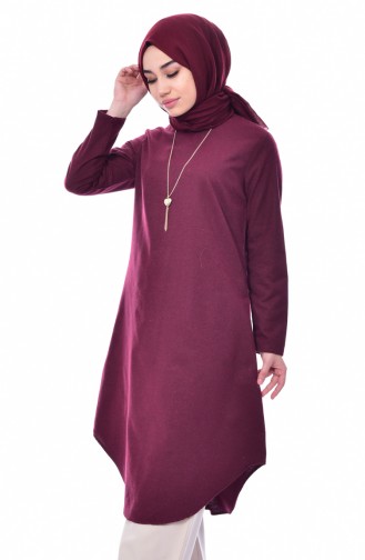 Kolyeli Tunik 6339-03 Bordo 6339-03