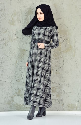 Gray Hijab Dress 4006B-01