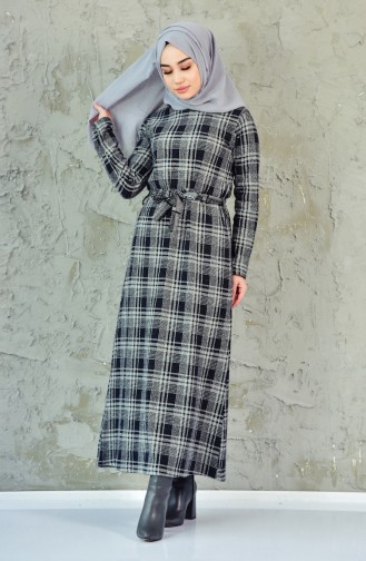 Gray Hijab Dress 4013A-01