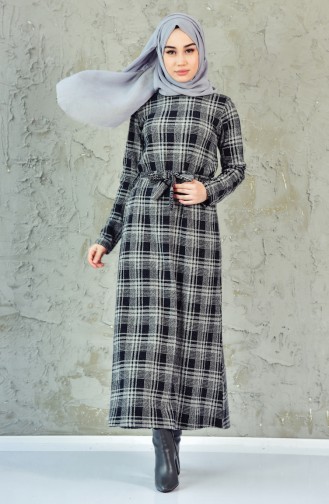 Gray Hijab Dress 4013A-01