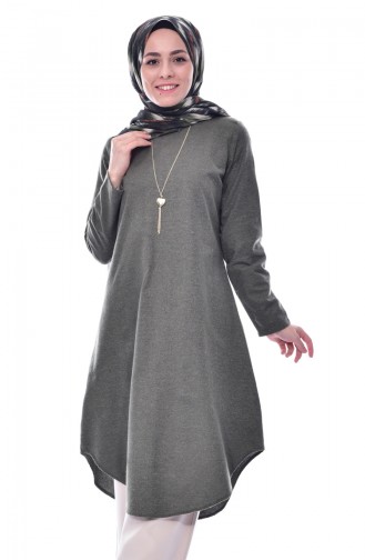 Kolyeli Tunik 6339-04 Haki