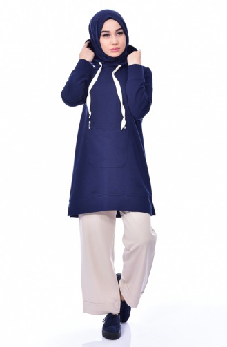 Hooded Sweatshirt 5197-03 Navy Blue 5197-03