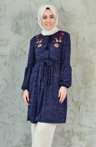 Embroidered Tunic 5024-04 Navy Blue 5024-04