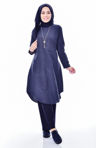 W.B Necklace Tunic 6339-05 Navy Blue 6339-05