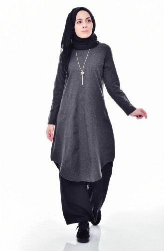 Kolyeli Tunik 6339-01 Siyah