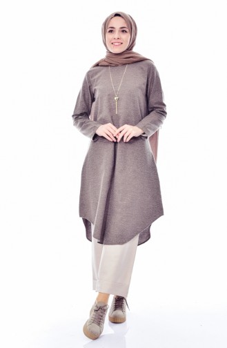 Kolyeli Tunik 6339-02 Vizon