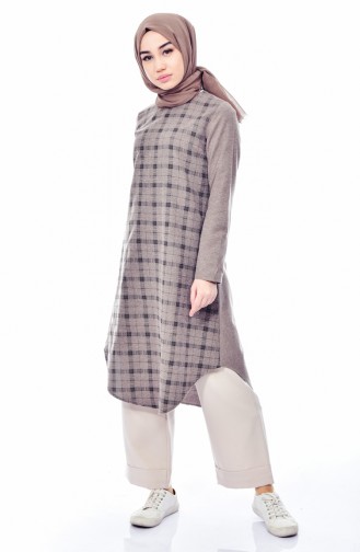 W.B Plaid Tunic 6340-03 Mink 6340-03