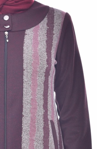 Large Size Striped Cape 6060-06 Claret Red 6060-06
