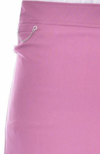 Chain Detailed Pencil Skirt 0512-03 Dried Rose 0512-03