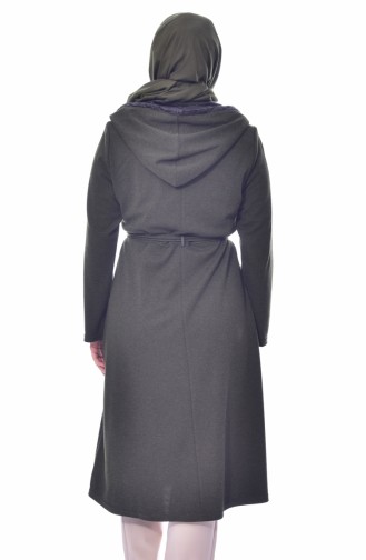 Übergröße Cape mit Kapuzen 6055-04 Khaki 6055-04