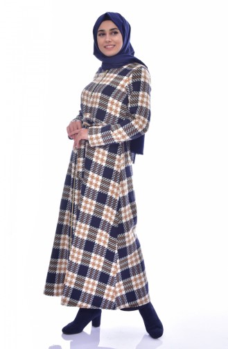 Dilber Zippered Plaid Cape 7073-01 Mustard 7073-01