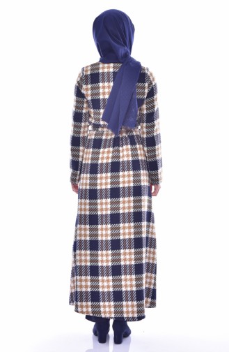 Dilber Zippered Plaid Cape 7073-01 Mustard 7073-01