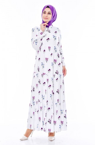 Lila Hijab Kleider 2857-03