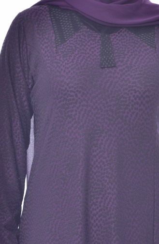 Lila Hijab Kleider 4885A-04