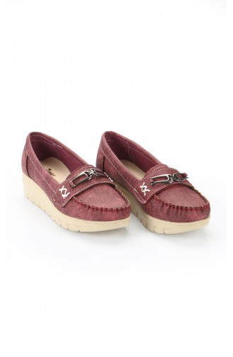 Women Ballerina Shoes 11004-02 Bordo 11004-02