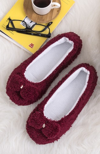 Claret red House Shoes 9927-01