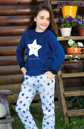 Anıl Çocuk Pijama Takımı MAN6335-01 Lacivert