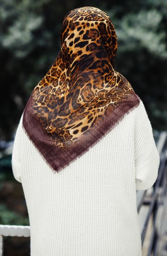 Leopard Patterned Scarf 2098-05 Brown 2098-05