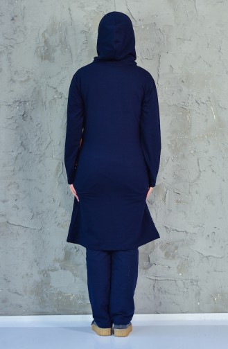 Hooded Tracksuit Suit 18044-02 Navy 18044-02