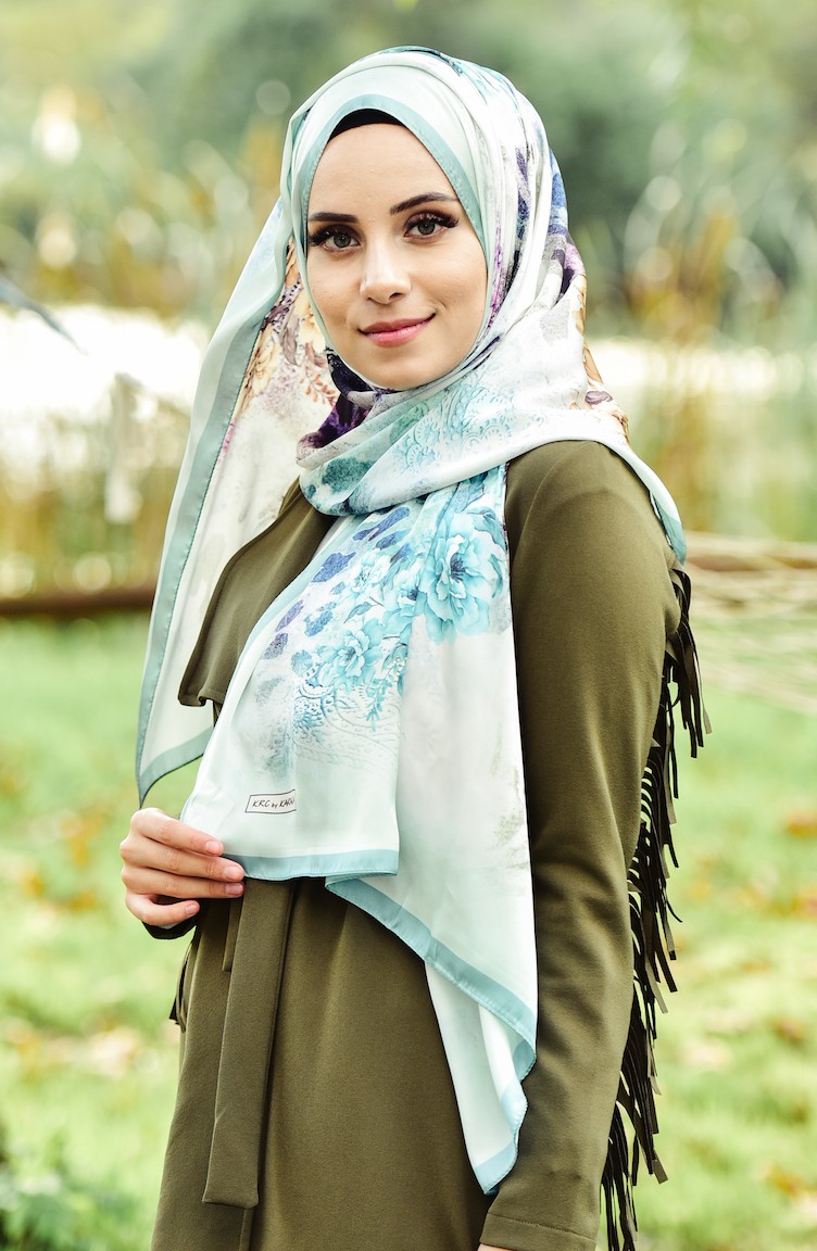 Karaca Exclusive Sal Esarp 90528 06 Mint Yesili Su Yesili Sefamerve