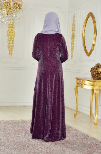 Lila Hijab-Abendkleider 6100-04