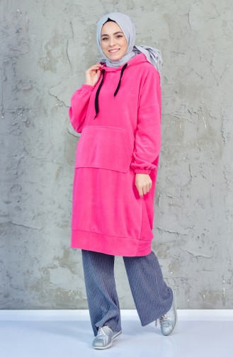Hooded Fleece Sweatshirt 7777-03 Pink 7777-03