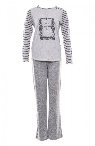 Gray Pajamas 9502-01