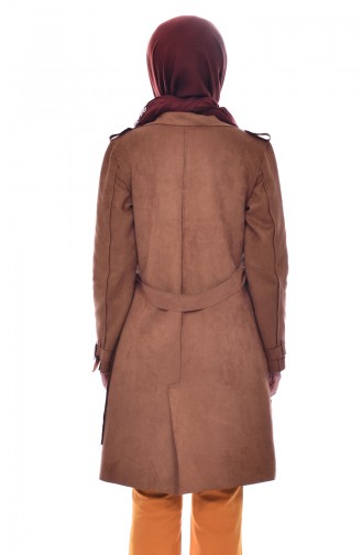 Trench Coat Daim a Ceinture 5012-06 Tabac 5012-06