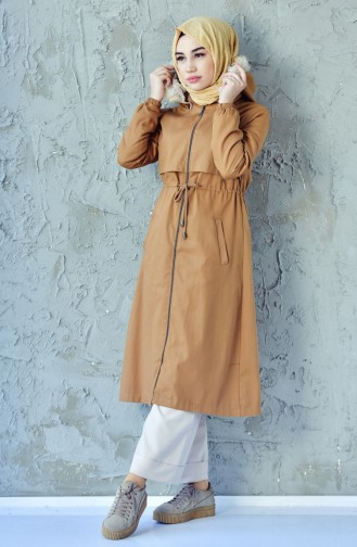 Pleated Waist Coat 4019-01 Camel 4019-01