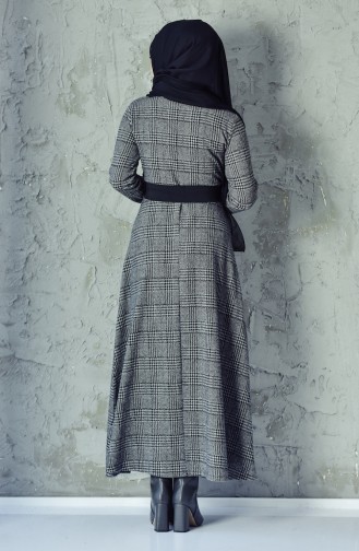 Gray Hijab Dress 4006A-01