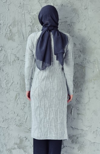 Triko Uzun Tunik 1707-07 Gri