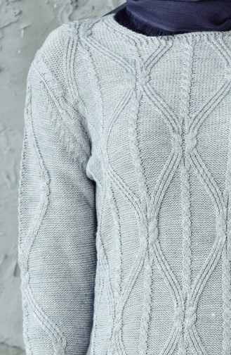 Triko Uzun Tunik 1707-07 Gri
