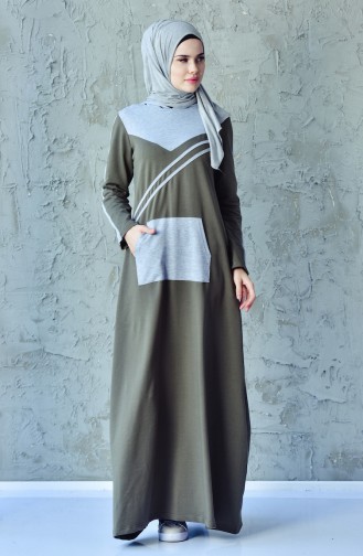 Kapüşonlu Spor Elbise 1009-06 Haki