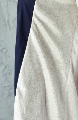 Caban Taille Plissée 4019-03 Bleu Marine 4019-03