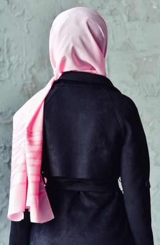 Silvery Stripe Chiffon Shawl 7706-18 Pink 7706-18