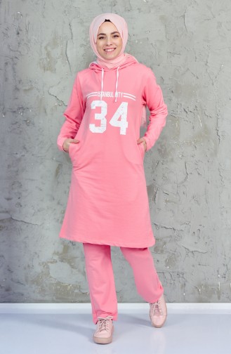 Hooded Tracksuit Suit 18044-08 Powder 18044-08