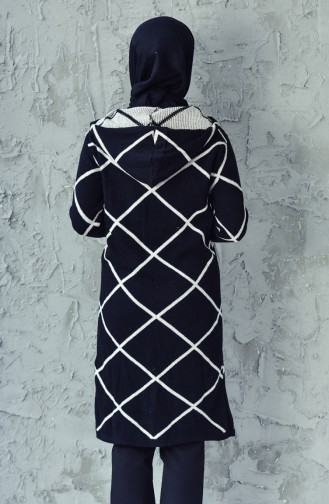 Triko Fermuarlı Hırka 1316-04 Siyah