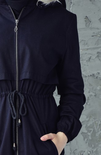 Caban Taille Plissée 4019-02 Noir 4019-02