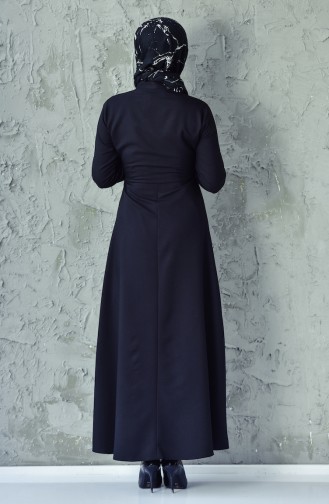 Black Hijab Dress 4502-08