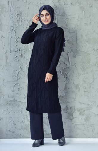 Knitwear Long Tunic 1707-02 Black 1707-02