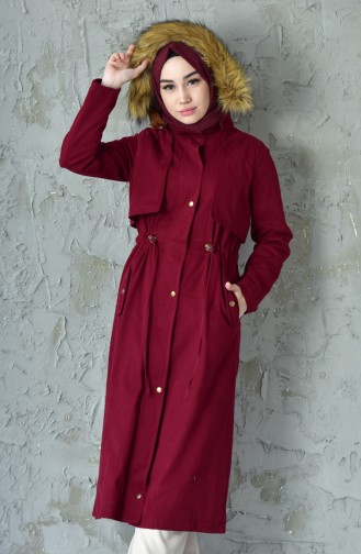 Claret Red Winter Coat 3034-02