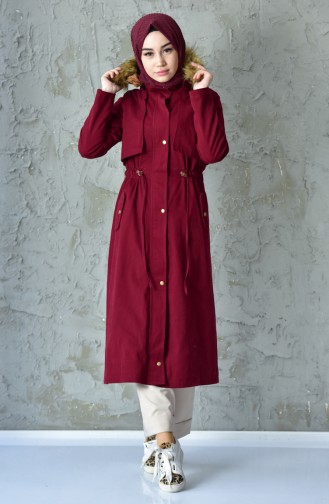 Claret Red Winter Coat 3034-02