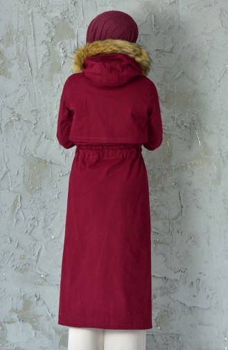 Claret Red Winter Coat 3034-02