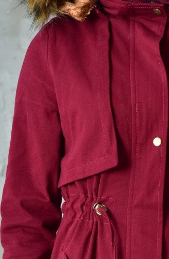 Claret Red Winter Coat 3034-02