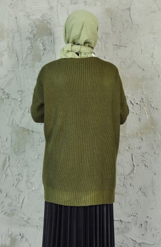 Knitwear Pocket Cardigan 3208-02 Khaki 3208-02