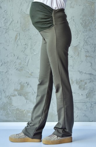 Pantalon de Grossesse Taille élastique 0415-03 Khaki 0415-03