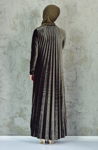 Khaki Hijab Dress 19231-02