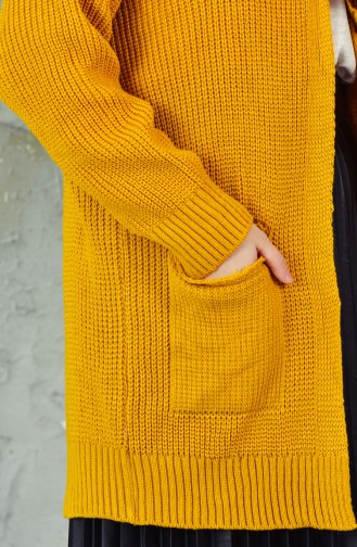 Knitwear Pocket Cardigan 3208-04 Mustard 3208-04